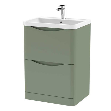 Nuie Lunar Floor Standing 2 Drawer Unit & Polymarble Basin (1 size, 5 colours) - Brand New Bathrooms