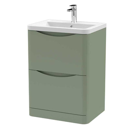 Nuie Lunar Floor Standing 2 Drawer Unit & Ceramic Basin (1 size, 5 colours) - Brand New Bathrooms