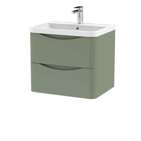 Nuie Lunar Wall Hung 2 Drawer Unit & Polymarble Basin (1 size, 5 colours) - Brand New Bathrooms