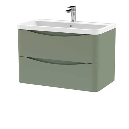 Nuie Lunar Wall Hung 2 Drawer Unit & Polymarble Basin (1 size, 5 colours) - Brand New Bathrooms