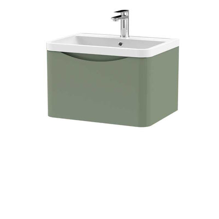 Nuie Lunar Wall Hung 1 Drawer Unit & Polymarble Basin (1 size, 5 colours) - Brand New Bathrooms