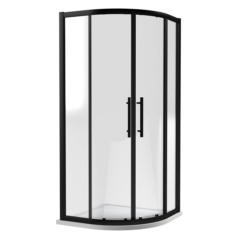 Nuie Apex Quadrant 8mm Glass (Matt Black, 2 sizes) - Brandnew Bathroom