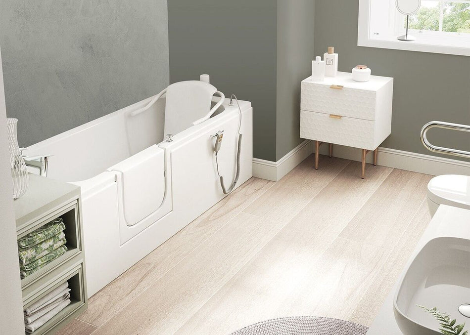 Mantaleda Aventis Power Lift Bath (1 size, 2 styles, White) - Brand New Bathrooms