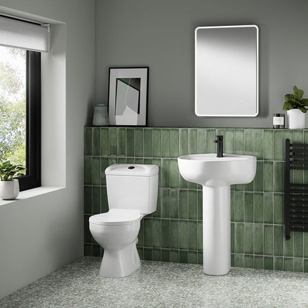 Nuie Melbourne Toilet Pan, Seat & Cistern (1 size, White) - Brand New Bathrooms
