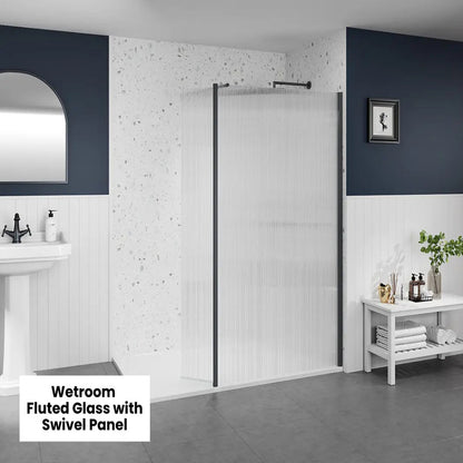 Merlyn 8mm Wetroom Panel | Wetroom Walk-In Shower (13 sizes, 6 colours, 2 glass styles)