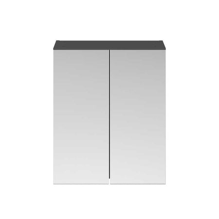 Nuie Athena Wall Hung Mirror Unit (50/50) (1 size, Gloss Grey) - Brand New Bathrooms