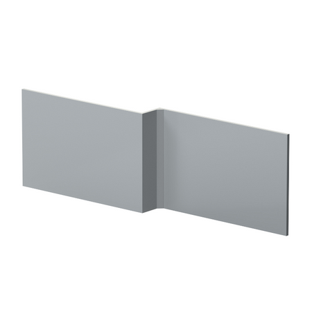 Nuie Urban L-Shape Square Shower Bath End Panel (2 sizes, Gray) - Brandnew Bathroom