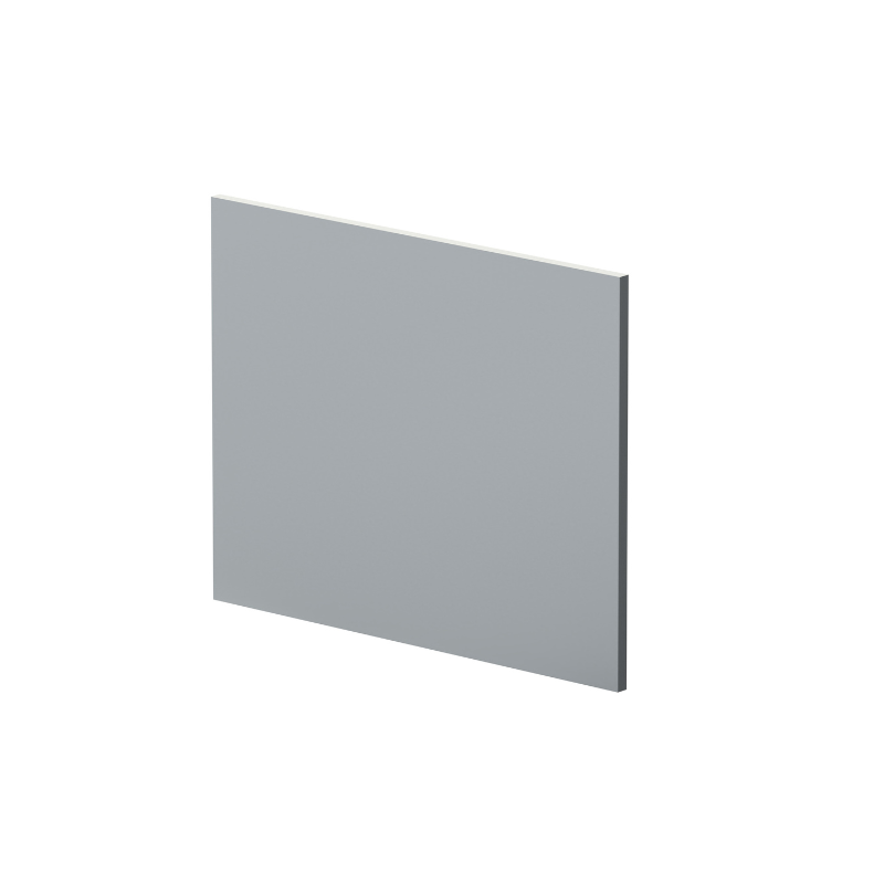 Nuie Urban L-Shape Square Shower Bath End Panel (2 sizes, Gray) - Brandnew Bathroom
