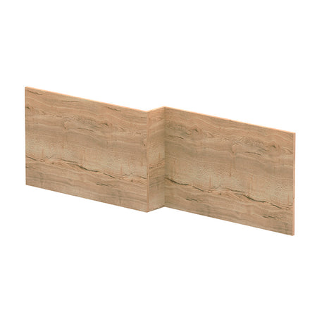 Nuie 1700mm L Shape Square Shower Bath Front Panel (Autumn Oak) - Brandnew Bathroom