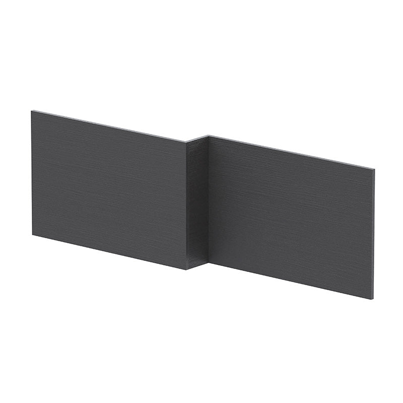 Nuie 1700mm L Shape Square Shower Bath Front Panel (Grey) - Brandnew Bathroom
