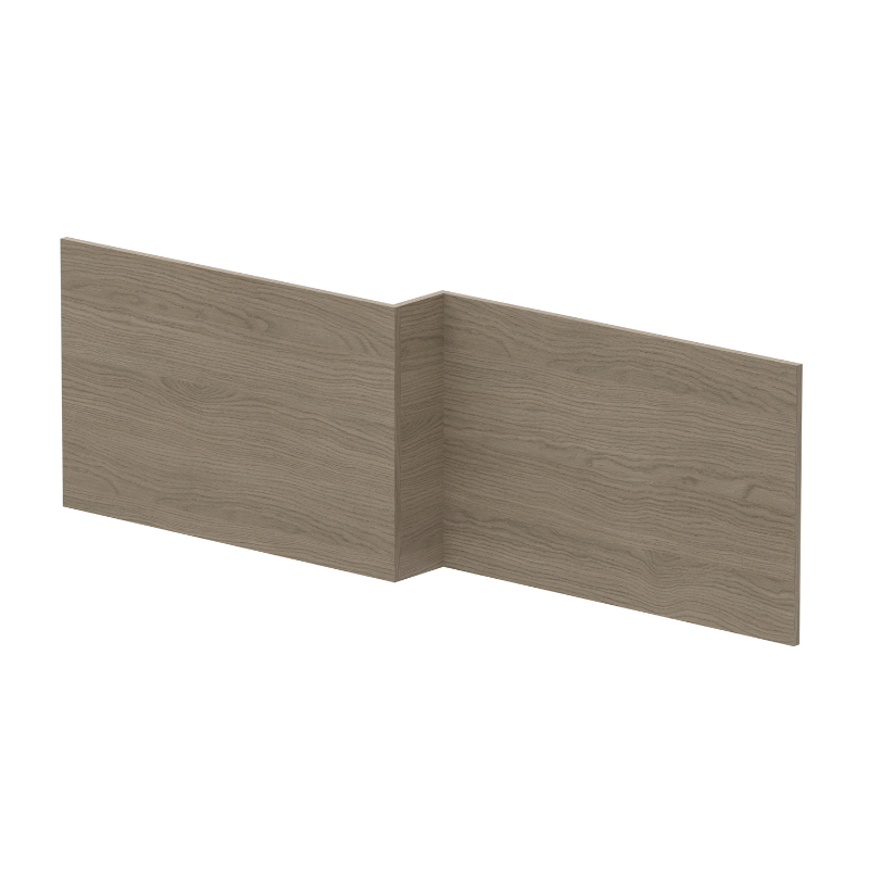 Nuie Urban L-Shape Square Shower Bath End Panel (2 sizes, Oak) - Brandnew Bathroom