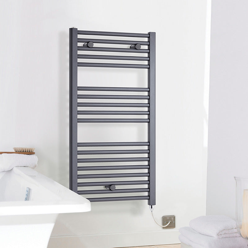 Nuie Electric Towel Rail (300, 500, 750 Watts, Anthracite) - Brand New Bathrooms