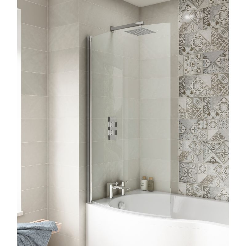 Nuie Curved B-Bath Screen (2 sizes, Chrome) - Brandnew Bathroom