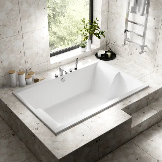 Brand New Bathrooms - Double Ended Inset Spa Bath (1 size, White)