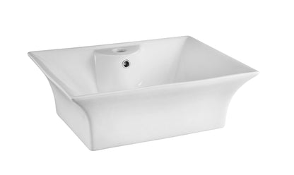 Nuie Rectangular Vessel Basin (2 sizes, White) - Brand New Bathrooms
