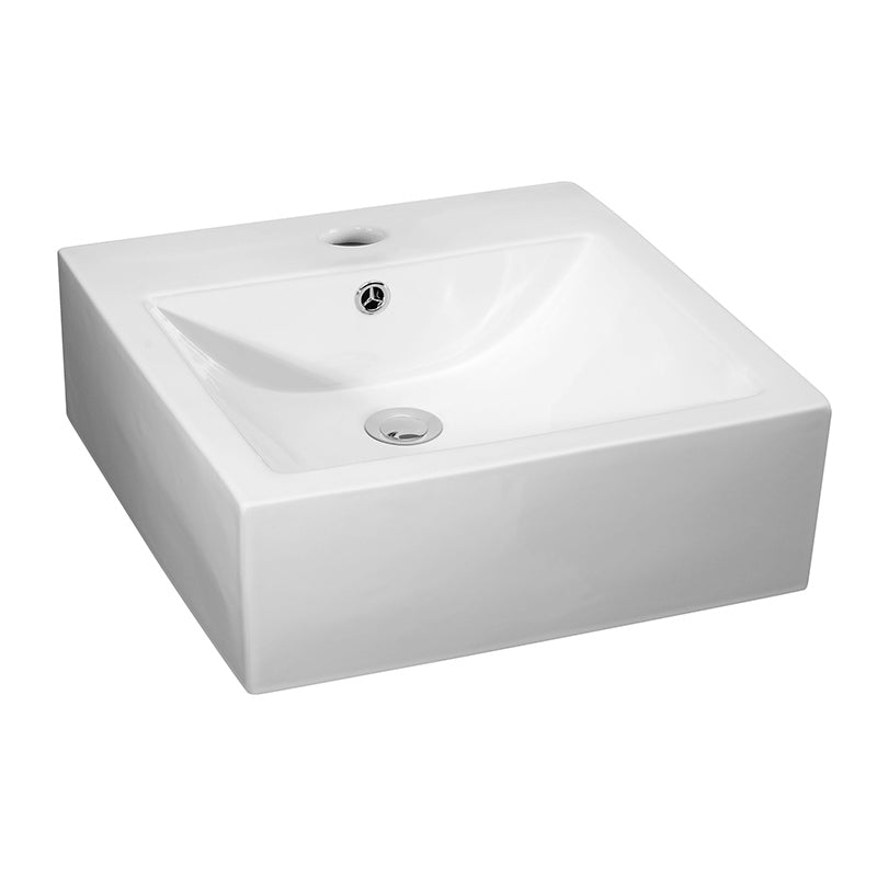Nuie Square Vessel Sink (1 size, White) - Brand New Bathrooms