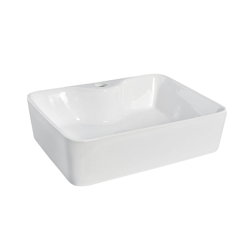 Nuie Rectangular Vessel Basin (2 sizes, White) - Brand New Bathrooms