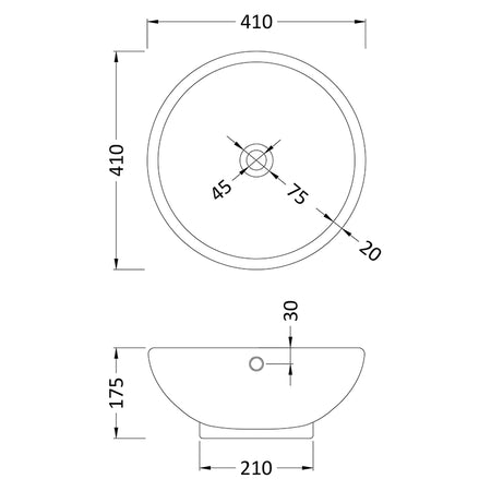 Nuie Round Vessel Basin (1 size, White) - Brand New Bathrooms
