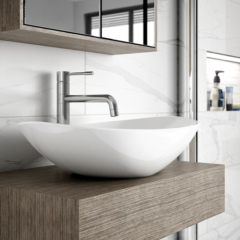 Nuie Oval Vessel Basin (1 size, White) - Brand New Bathrooms