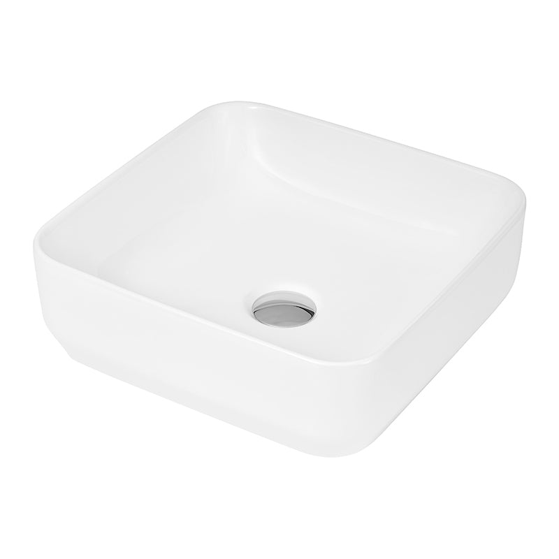 Nuie Square Vessel Basin (1 size, White) - Brand New Bathrooms