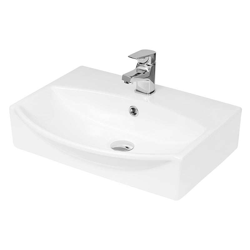 Nuie Wall Hung Vessel Basin (2 sizes, White) - Brand New Bathrooms