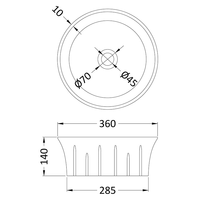 Nuie Round Vessel Basin (1 size, White) - Brand New Bathrooms