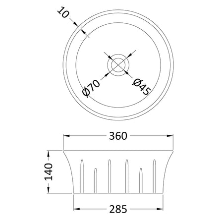 Nuie Round Vessel Basin (1 size, White) - Brand New Bathrooms