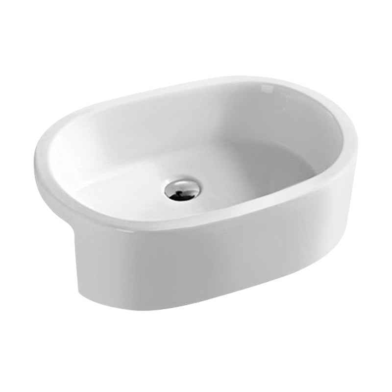 Nuie Semi-Recessed Round Basin (1 size, White) - Brand New Bathrooms