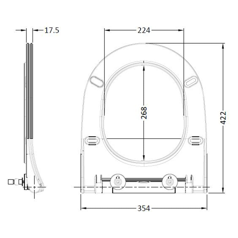 Nuie Round Soft Close Sandwich Top Fix Toilet Seat (1 size, White) - Brand New Bathrooms