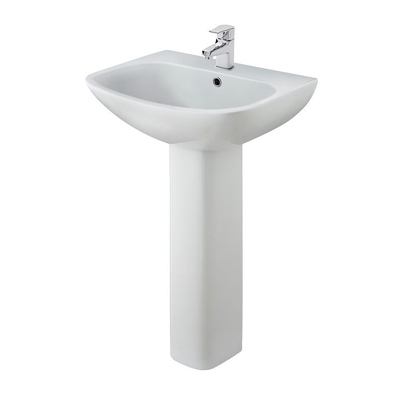 Nuie Ava Basin & Pedestal (1 size, White) - Brand New Bathrooms