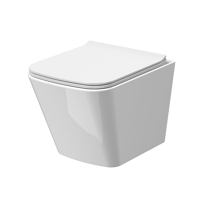 Nuie Ava Wall Hung Toilet Pan & Soft Close Seat (1 size, White) - Brand New Bathrooms