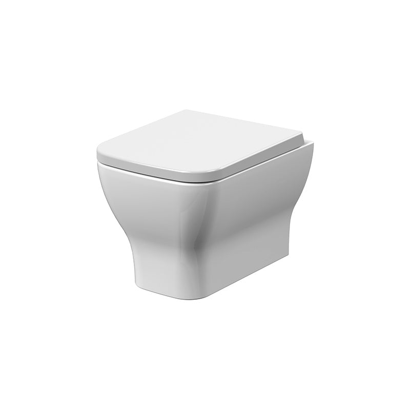 Nuie Ava Wall Hung Toilet Pan & Soft Close Seat (1 size, White) - Brand New Bathrooms