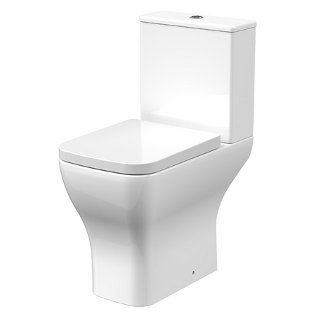 Nuie Ava Comfort Height Toilet Pan, Cistern & Seat (1 size, White) - Brand New Bathrooms