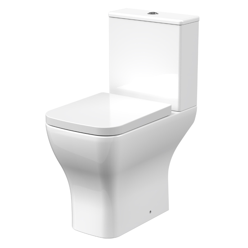Nuie Ava Comfort Height Toilet Pan, Cistern & Seat (1 size, White) - Brand New Bathrooms