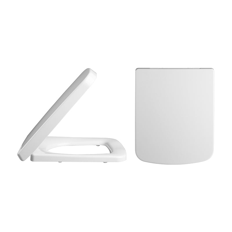 Nuie Square Top Fix Soft Close Toilet Seat (1 size, Gloss White) - Brand New Bathrooms