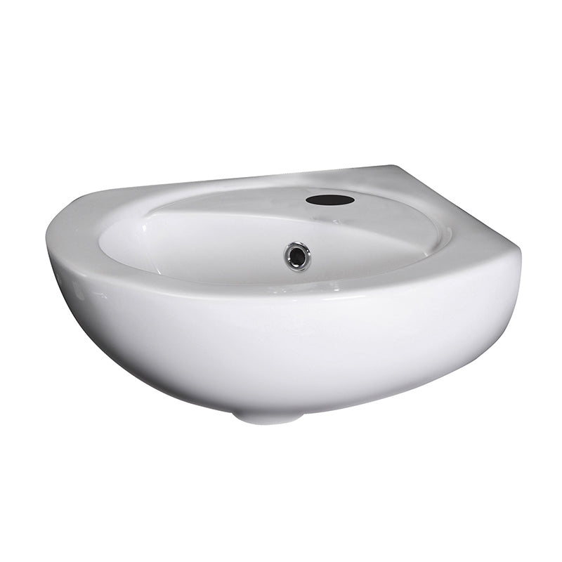 Nuie Melbourne Corner Wall Hung Basin (1 size, White) - Brand New Bathrooms
