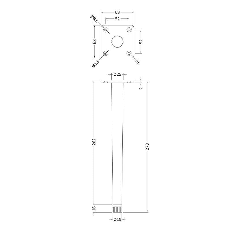 Nuie Accessories Wall Hung Vanity Decorative Leg Set (1 size, 3 colours) - Brand New Bathrooms