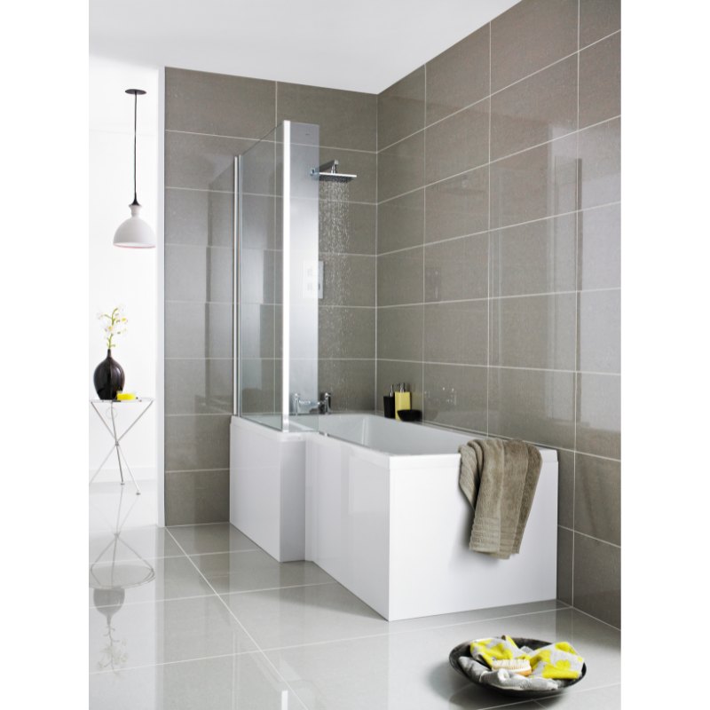 Nuie Shower Bath End Panel (2 sizes, White) - Brandnew Bathroom