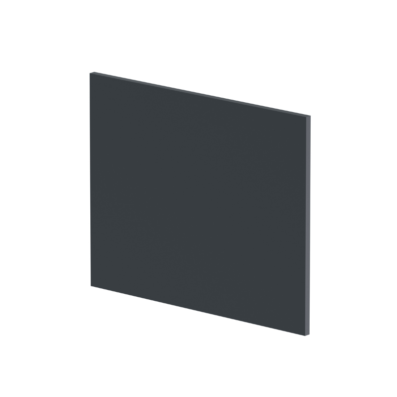 Brand New Bathrooms - Nuie L Shape Square Shower Bath Panel (2 style, Black)