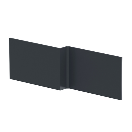 Brand New Bathrooms - Nuie L Shape Square Shower Bath Panel (2 style, Black)
