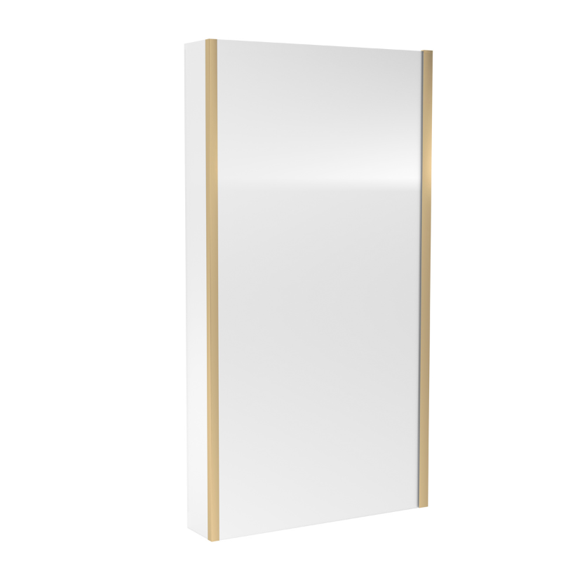 Nuie Bath Screens Square L Shape Glass Bath Screen with Fixed Return (1 Size, 1 colour) - Brandnew Bathroom