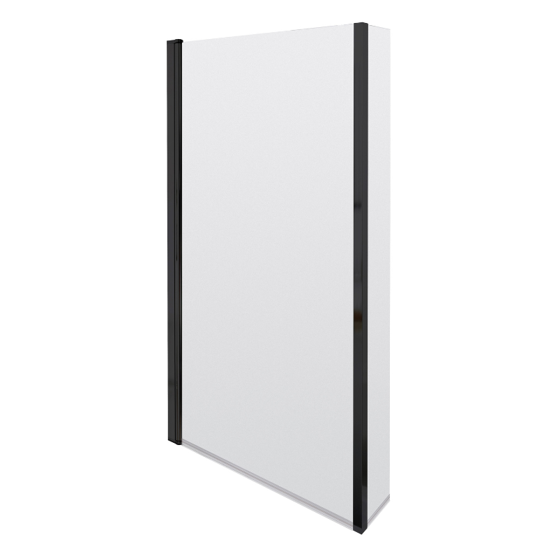 Nuie Square Bath Screen With Fixed Return (1 Size, Black) - Brandnew Bathroom