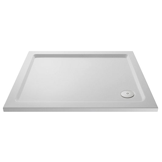 Nuie Slip Resistant Rectangular Slimline Shower Tray (7 sizes, White) - Brandnew Bathroom