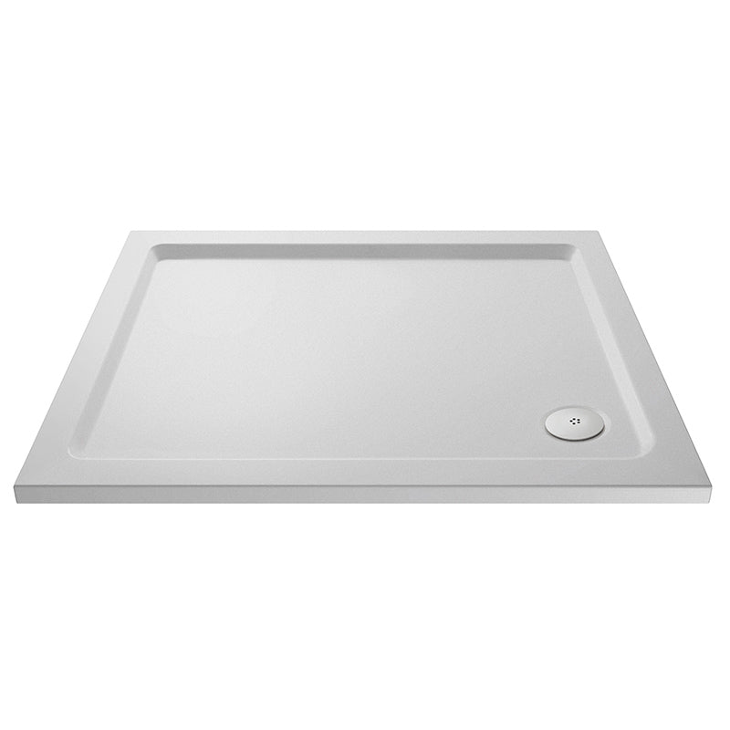 Nuie Slip Resistant Rectangular Slimline Shower Tray (7 sizes, White) - Brandnew Bathroom