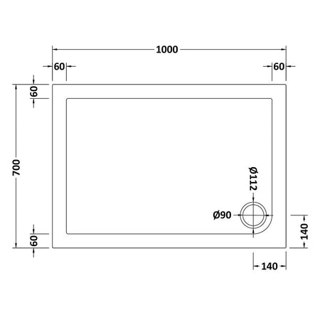 Nuie Slip Resistant Rectangular Slimline Shower Tray (7 sizes, White) - Brandnew Bathroom