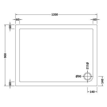 Nuie Slip Resistant Rectangular Slimline Shower Tray (7 sizes, White) - Brandnew Bathroom