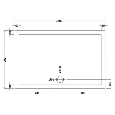 Nuie Slip Resistant Rectangular Slimline Shower Tray (7 sizes, White) - Brandnew Bathroom