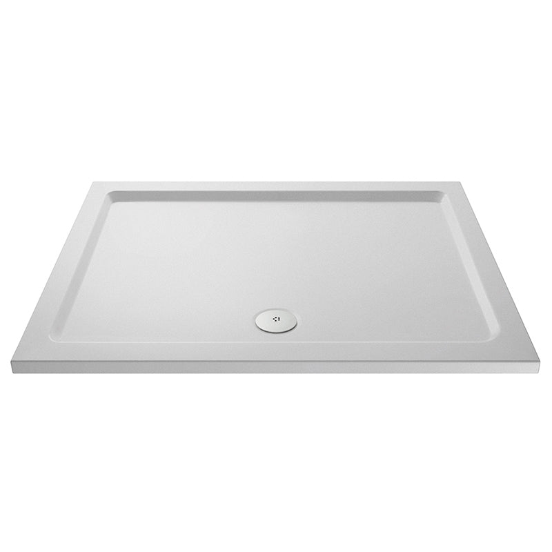 Nuie Slip Resistant Rectangular Slimline Shower Tray (7 sizes, White) - Brandnew Bathroom