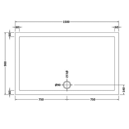 Nuie Slip Resistant Rectangular Slimline Shower Tray (7 sizes, White) - Brandnew Bathroom
