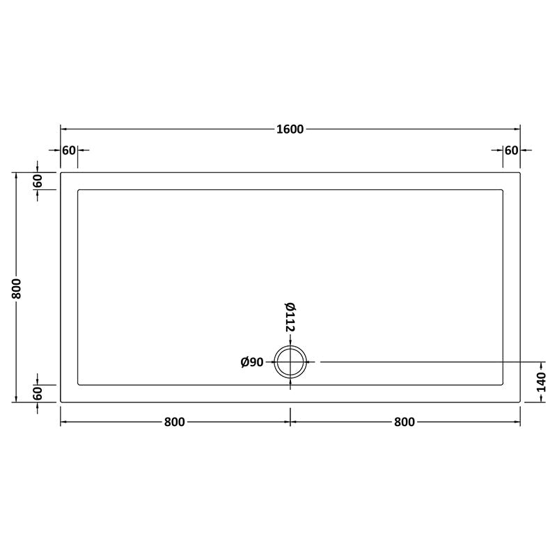 Nuie Slip Resistant Rectangular Slimline Shower Tray (7 sizes, White) - Brandnew Bathroom